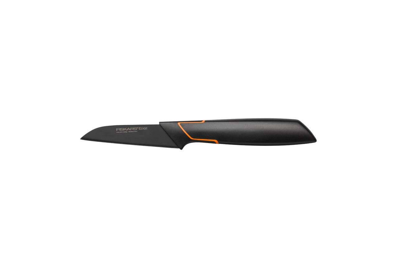 Knife edge. Нож Фискарс к40. Fiskars Edge ножи кухонные. Кухонный нож fiskars 1003091. Нож Фискарс для овощей.