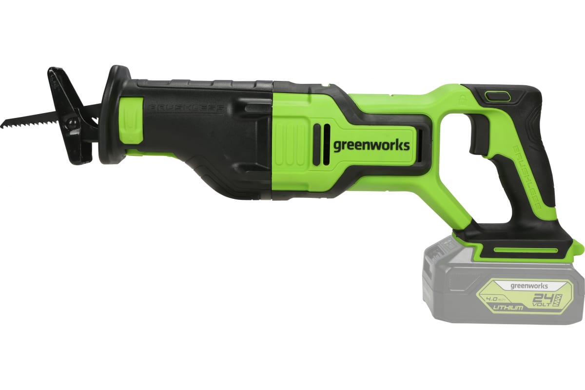 Пила сабельная аккумуляторная Greenworks GD24RS 1200407