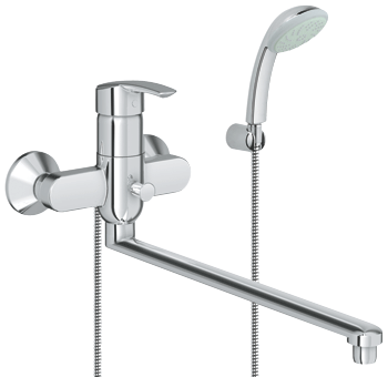 Смеситель для ванны и душа Grohe Multiform 32708000 однорычажный с лейкой и душем, настенное крепление, хром 32708000