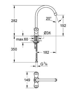 Смеситель для мойки Grohe COSTA S 31819001