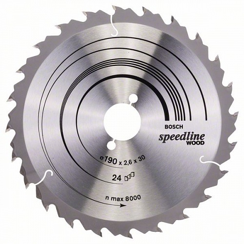 Диск пильный по дереву (190x30 z24) Speedline Wood BOSCH 2.608.640.801 Диск пильный по дереву (190x30 z24) Speedline Wood BOSCH 2.608.640.801