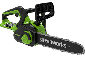 Пила цепная аккумуляторная Greenworks G24CS25K4 25см, c АКБ 4Ач и ЗУ 2007707UB
