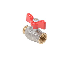 Кран шаровой   1" FM с н. гайкой  бабочка DIST 107-9579