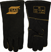 Краги пятипалые спилковые ESAB Heavy Duty BLACK с подкладкой 0467222007