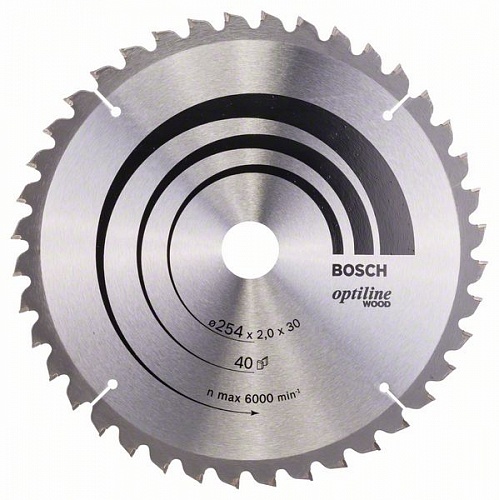 Диск пильный по дереву (254x30 z40) BOSCH Optiline Wood 2.608.640.435 Диск пильный по дереву (254x30 z40) BOSCH Optiline Wood 2.608.640.435