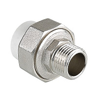 Муфта разъемная Valtec PPR  ф 25мм х 3/4" НР белая (10/100)  VTp.761.0.02505 Муфта разъемная Valtec PPR  ф 25мм х 3/4" НР белая (10/100)  VTp.761.0.02505