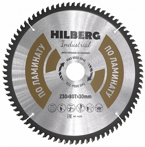 Диск пильный Hilberg ф230х30 z80 Industrial Ламинат Диск пильный Hilberg ф230х30 z80 Industrial Ламинат