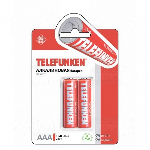 Батарейка AAA MN2400 B2 2шт Телефункен Батарейка AAA MN2400 B2 2шт Телефункен