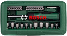 Набор бит и торцевых ключей с отверткой (46 штук) Bosch 2.607.019.504