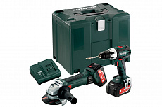 Шуруповерт аккумуляторный Metabo BS 18 LT + УШМ W18 MetaLoc (685038000)