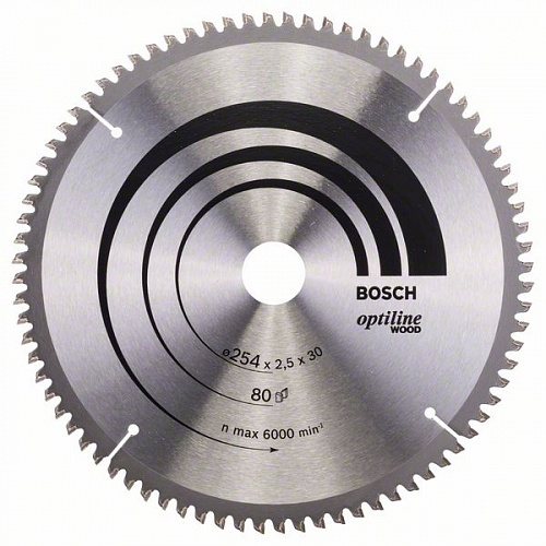 Диск пильный по дереву (254x30 z80) BOSCH Optiline Wood 2.608.640.437 Диск пильный по дереву (254x30 z80) BOSCH Optiline Wood 2.608.640.437