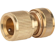 Коннектор GRINDA 3/4" латунный с автостопом 8-426130_z02