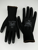 Перчатки нейлон с полиуретаном GM1001PU-black-10 Terra