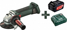 УШМ аккумуляторная Metabo 125мм W 18  LTX 125 Quick 1х4,0 Ач + ЗУ T03330