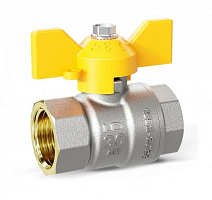 Кран шаровой для газа 1/2" FF бабочка LD 47.350.15
