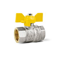 Кран шаровой для газа 3/4" FF бабочка LD LD 47.350.20