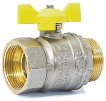 Кран шаровой для газа   1/2" FM бабочка LD 47.352.15