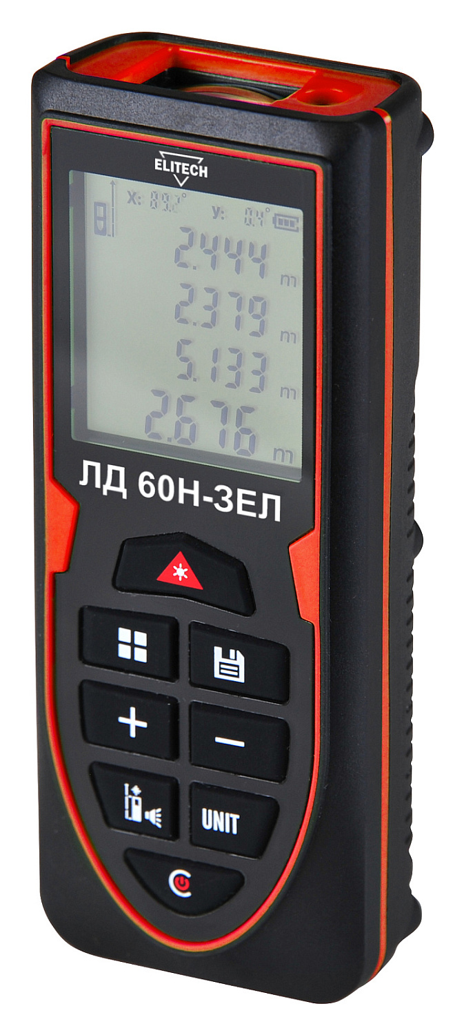 Дальномер Elitech 60м ЛД 60Н-ЗЕЛ HD