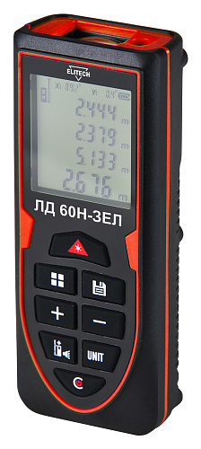 Дальномер Elitech 60м ЛД 60Н-ЗЕЛ HD Дальномер Elitech 60м ЛД 60Н-ЗЕЛ HD